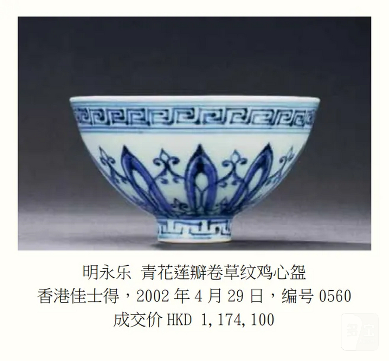 明永乐 青花莲瓣纹鸡心碗 - 图11